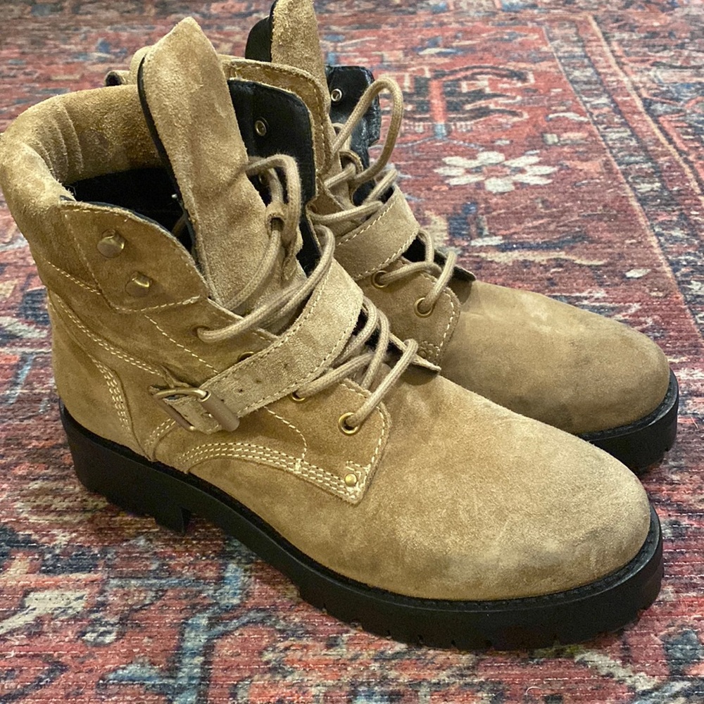 All Saints Paulina Suede Combat Boot